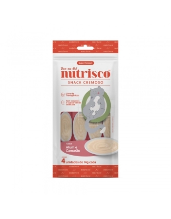 Snack Cremoso Nutrisco Atum e Camarão para Gatos 56g