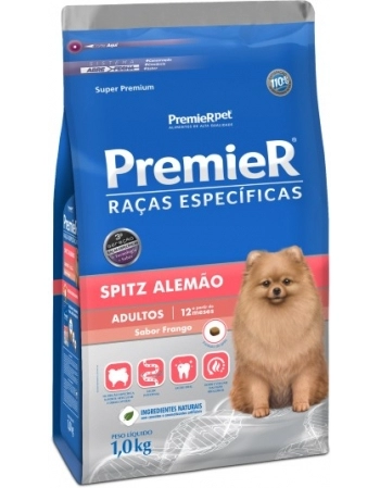 Ração PremieR Raças Específicas Spitz Alemão para Cães Adultos Frango 1Kg