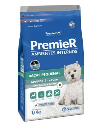 Ração PremieR Ambientes Internos para Cães Adultos Frango e Salmão 1Kg