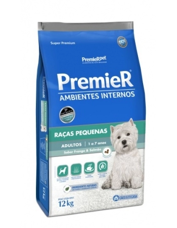 Ração PremieR Ambientes Internos para Cães Adultos Frango e Salmão 12Kg