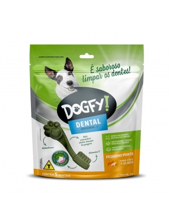 Snack Dental Original Pequeno com 5 Unidades 75g Dogfy