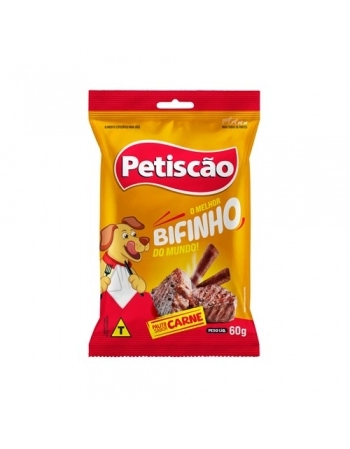 Bifinho Palito Mastigável Carne 60g Petiscão