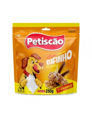 Bifinho Palito Mastigável Frango 250g Petiscão