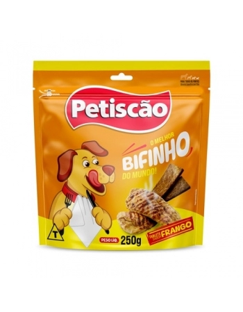 Bifinho Tablete Mastigável Frango 250g Petiscão