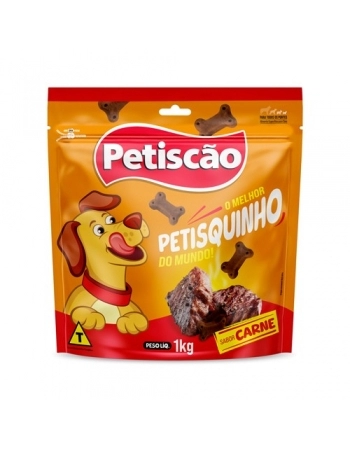 Petisquinho Mastigável Carne 1kg Petiscão