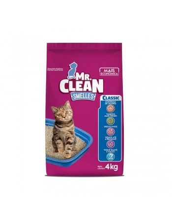 Granulado Higiênico Para Gatos Mr. Clean Classic Fardo 20kg 5 Unidades