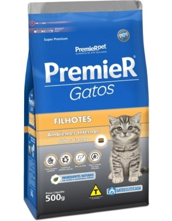 Ração PremieR Ambientes Internos para Gatos Filhotes Frango 500g