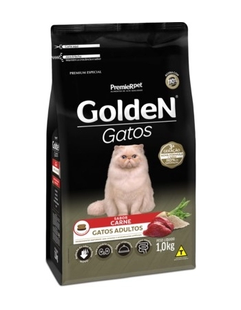 Ração Golden para Gatos Adultos Carne 1Kg