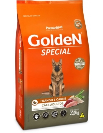 Ração Golden Special Frango e Carne para Cães Adultos 20Kg