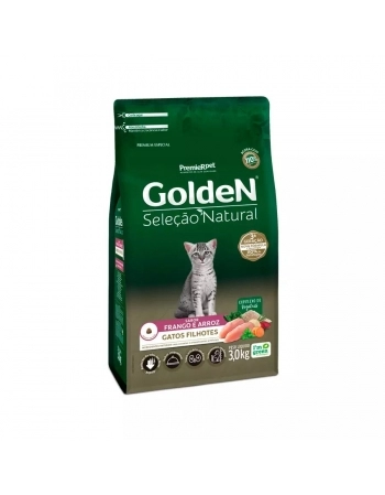 Ração Golden Seleção Natural para Gatos Filhotes Frango e Arroz 3,0Kg