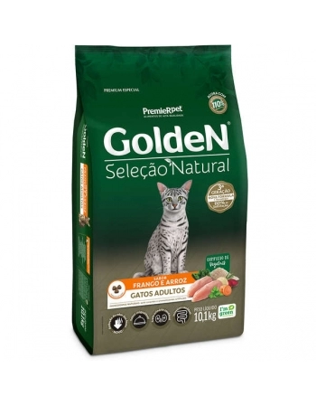 Ração Golden Seleção Natural para Gatos Adultos Frango 10,1Kg