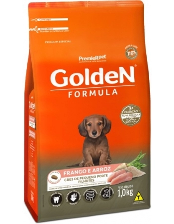 Ração Golden Fórmula Mini Bits para Cães Filhotes de Pequeno Porte Frango e Arroz 1Kg