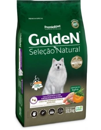 Ração Golden para Cães Adultos Raças Pequenas Seleção Natural Abóbora 10,1Kg