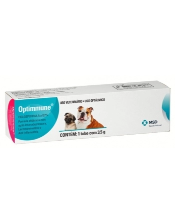 Pomada Oftalmica MSD para Cães Optimmune 3,5g