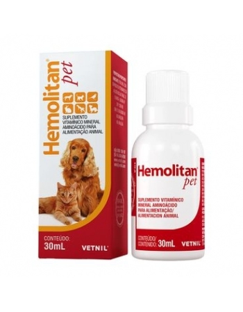 Suplemento Hemolitan Pet Gotas 30ml - Vetnil