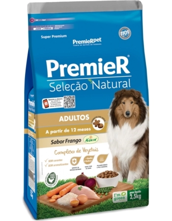 Ração PremieR Seleção Natural para Cães Adultos Frango 2,5Kg