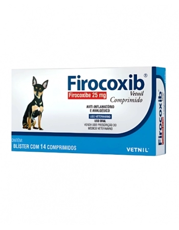 Anti-inflamatório Firocoxib Vetnil 25mg 14 Comprimidos