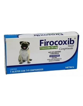 Anti-inflamatório Firocoxib Vetnil 50mg 14 Comprimidos