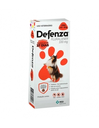 Antipulgas e Carrapatos Defenza MSD para Cães 4,5 a 10 Kg - 100mg