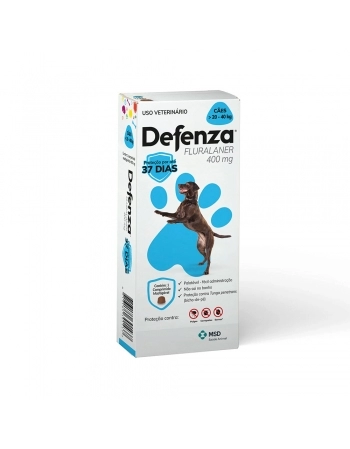 Antipulgas e Carrapatos Defenza MSD para Cães 20 a 40 Kg - 400mg