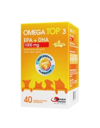 Suplemento Omegatop 3 Cápsulas Moles 1,0g com 40 Unidades - Agener União