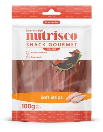 SNACK GOURMET NUTRISCO 100G SOFT STRIPS CAES