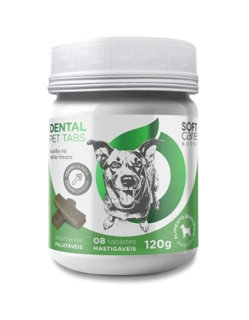 Soft Care Nutri Dental Pet Tabs Suplemento para Saúde Oral Frango Cães - Pet Society