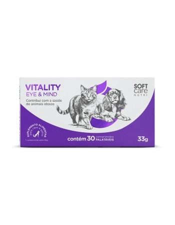 Soft Care Nutri Vitality Suplemento para Saúde Ocular e Cognitiva Cães - Pet Society