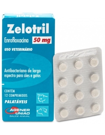 Antibiótico Agener União Zelotril 50mg para Cães e Gatos