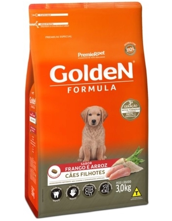 Ração Golden Fórmula para Cães Filhotes Frango e Arroz para Cães 3Kg