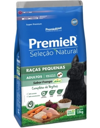 Ração PremieR Seleção Natural Raças Pequenas para Cães Adultos Frango 1Kg