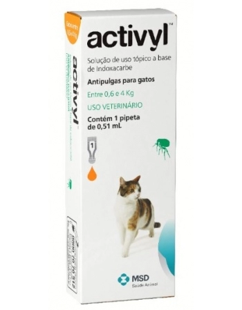 Antipulgas MSD para Gatos até 4Kg Activyl 0,51ml