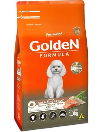 Ração Golden Fórmula Mini Bits para Cães Adultos de Pequeno Porte Salmão e Arroz 1Kg