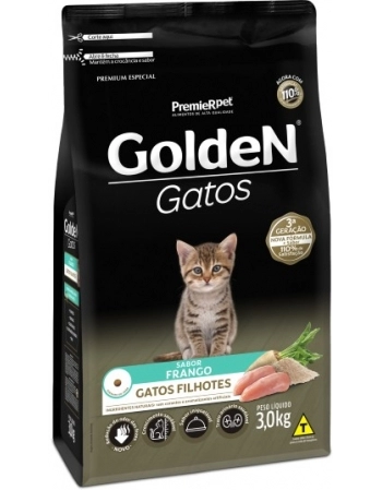 Ração Golden Gatos Filhotes Frango 3Kg