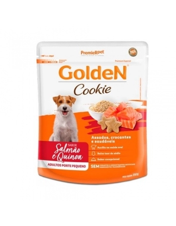 Biscoito GoldeN Cookie Para Cães Adultos Pequeno Porte Salmão e Quinoa 350g