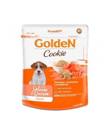 Biscoito GoldeN Cookie Para Cães Filhotes Salmão e Quinoa 350g