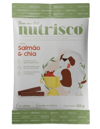 Snacks Nutrisco Salmão e Chia para Cães 65g