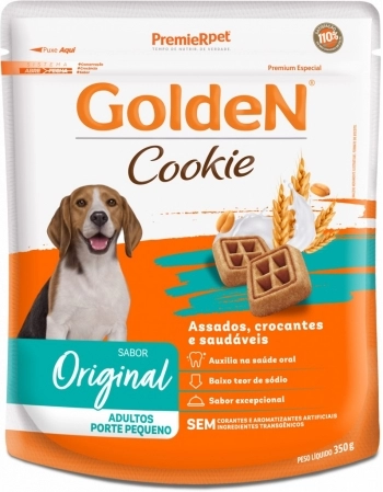 Biscoito GoldeN Cookie Para Cães Adultos de Pequeno Porte 350g