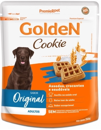 Biscoito GoldeN Cookie Para Cães Filhotes Maçã e Aveia 350g