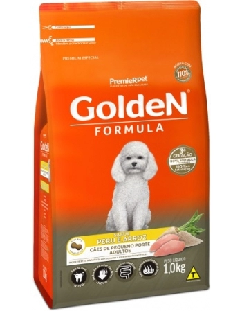 Ração Golden Fórmula para Cães Adultos de Porte Pequeno Peru e Arroz 1Kg