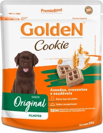 Biscoito GoldeN Cookie Para Cães Filhotes Original 350g