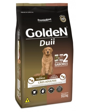 Ração Golden Fórmula Duii Frango e Carne para Cães Adultos 10,1Kg