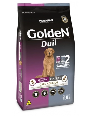 Ração Golden Fórmula Duii para Cães Adultos Salmão com Ervas e Cordeiro com Arroz 10,1Kg