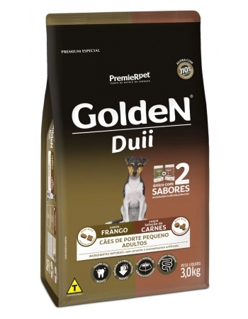 Ração Golden Fórmula Duii para Cães Adultos Mini Bits Carne e Frango 3KG