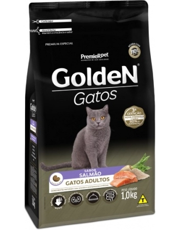 Ração Golden para Gatos Adultos Salmão 1Kg