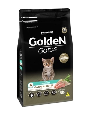 Ração Golden Seleção Natural para Gatos Filhotes Frango e Arroz 1Kg