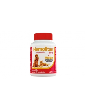 Suplemento Hemolitan Pet 30 Comprimidos - Vetnil