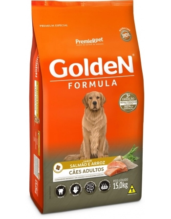 Ração Golden Fórmula para Cães Adultos Salmão e Arroz 15Kg