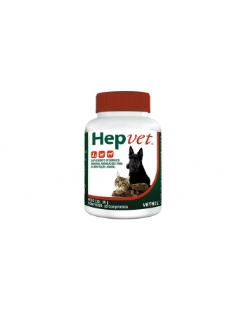 Suplemento Hepvet 30 Comprimidos - Vetnil