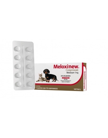 Anti-inflamatório Meloxinew 1mg 10 Comprimidos - Vetnil